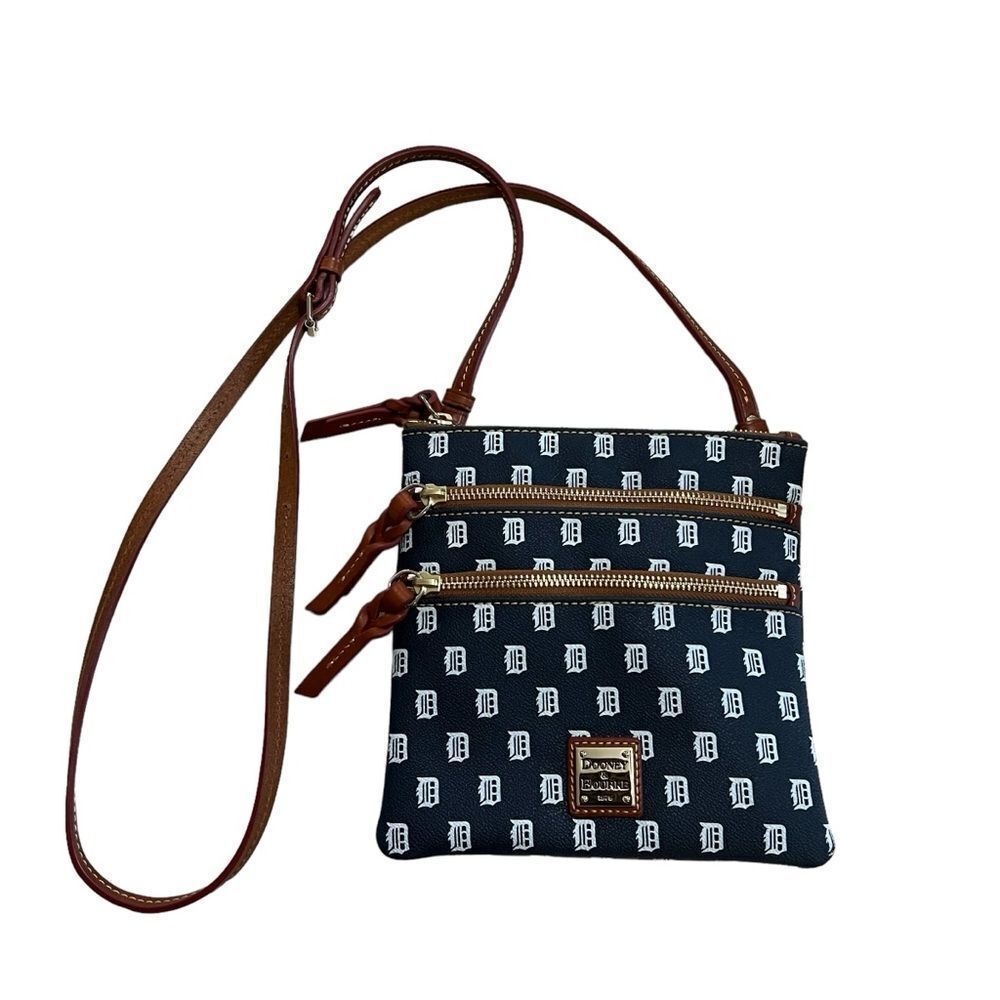 Dooney & Bourke Detroit Tigers North South Triple Zip Crossbody Bag - Picture 10 of 13